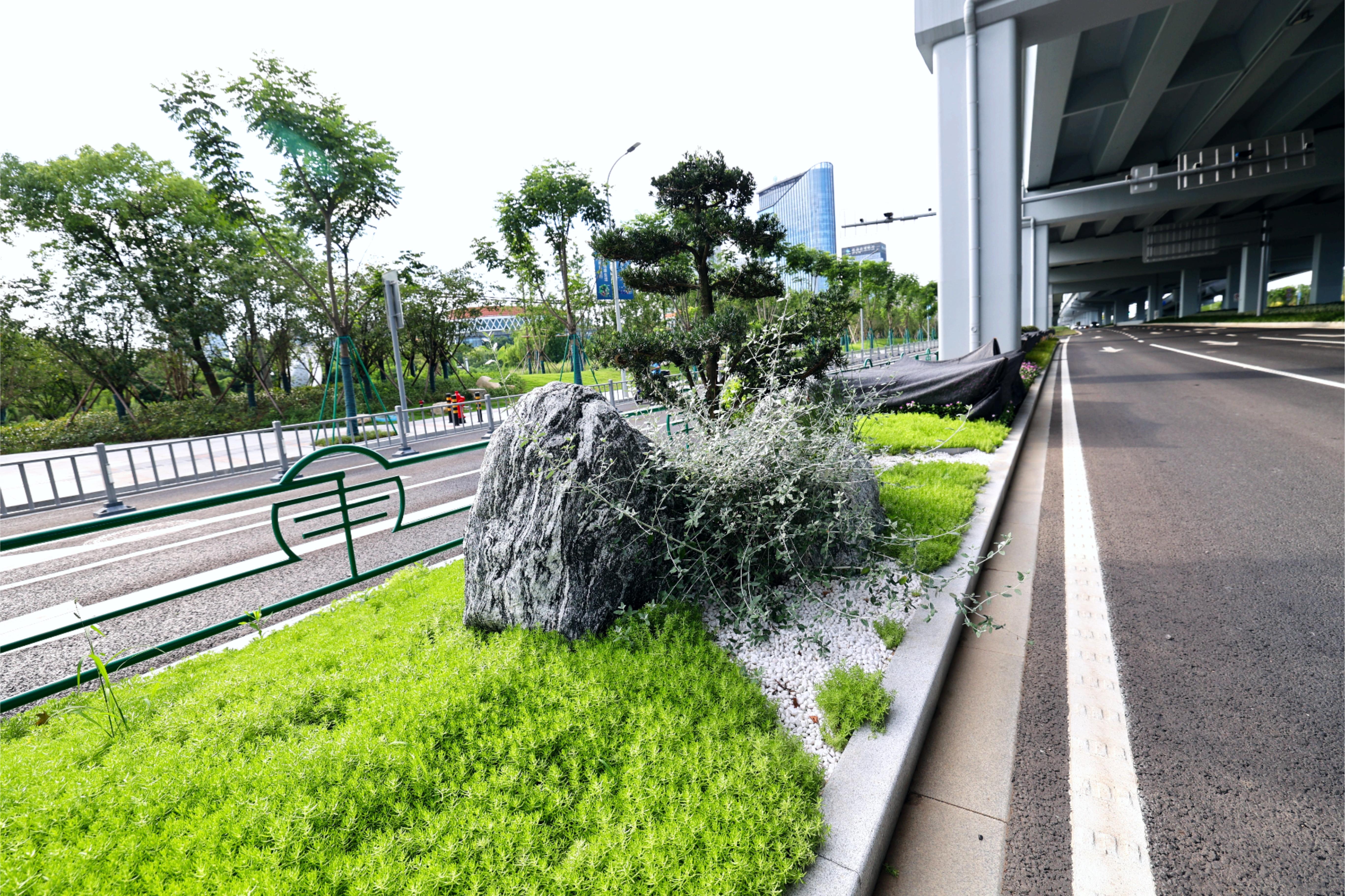 利用景石與苗木的結(jié)合，提升道路的景觀品質(zhì).JPG